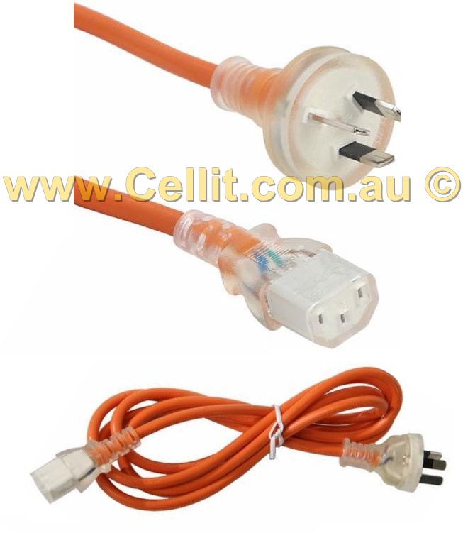 MEDICAL POWER CORDS IEC C13 (Aus NZ) THREE CORE - 240V. 6A & 10Amp. - Click Image to Close