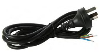 PLUG AND CABLE (Aus) TWIN CORE - 240V.