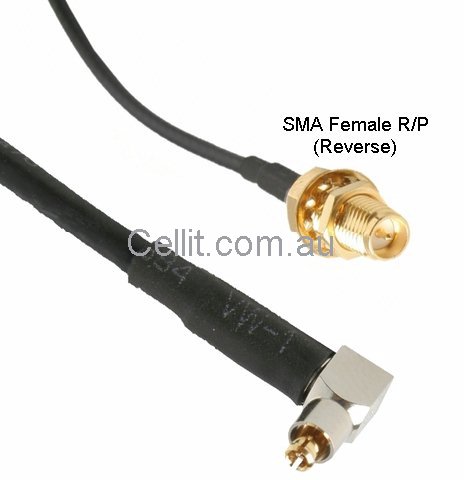ANTENNA-AERIAL MC LUCENT TO FEMALE SMA PATCH LEAD (PIG TAIL) ADAPTOR. PCMCIA CARDS. OPTUS VIRGIN etc