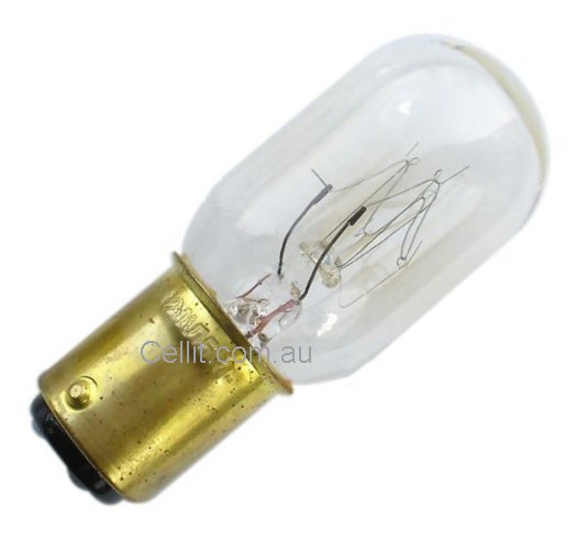 MICROWAVE OVEN LIGHT BULB/GLOBE. 15w 240v SBC15 mm BAYONET LAMP - Click Image to Close