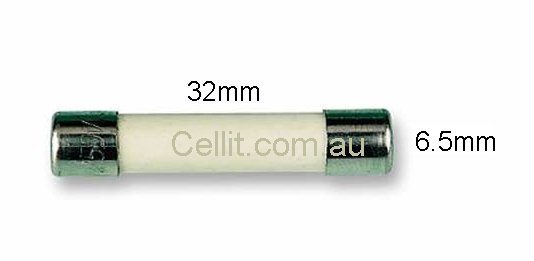CERAMIC SLOW BLOW FUSE - 32mm. MICROWAVE OVENS etc. VARIOUS AMPS. X1