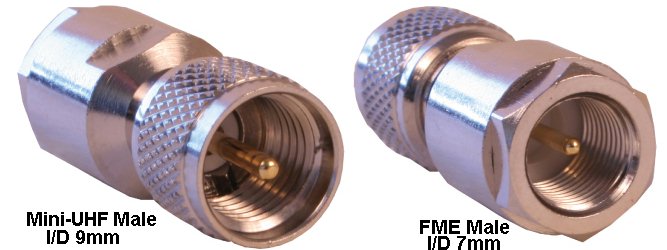 FME male TO mini-UHF male ADAPTOR - Click Image to Close