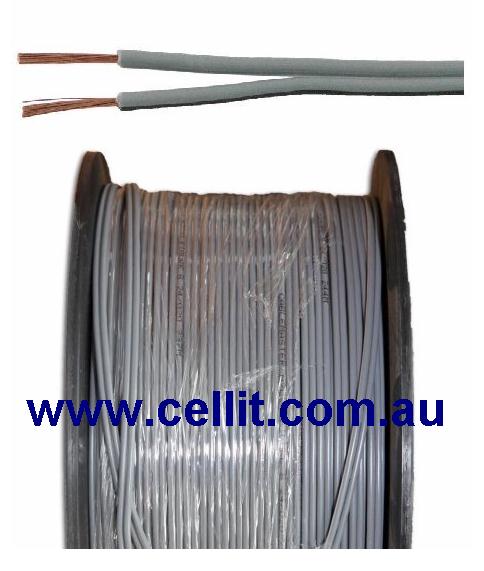 24AWG GENERAL PURPOSE - TWIN 1.6mm. CABLE. AUTO POWER, SPEAKER ETC. - 100m REEL