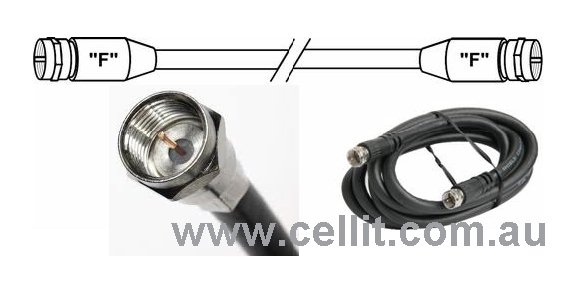 RG6 ULTRA LOW-LOSS COAXIAL TV - VIDEO CABLE. F PLUG TO F PLUG.
