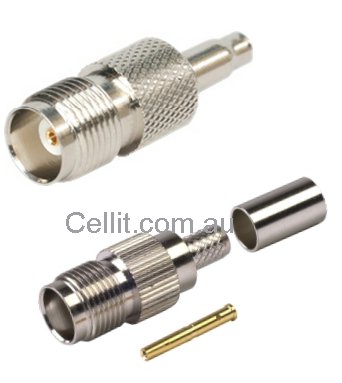 CRIMP CONNECTOR TNC FEMALE FOR RG174 COAXIAL CABLE